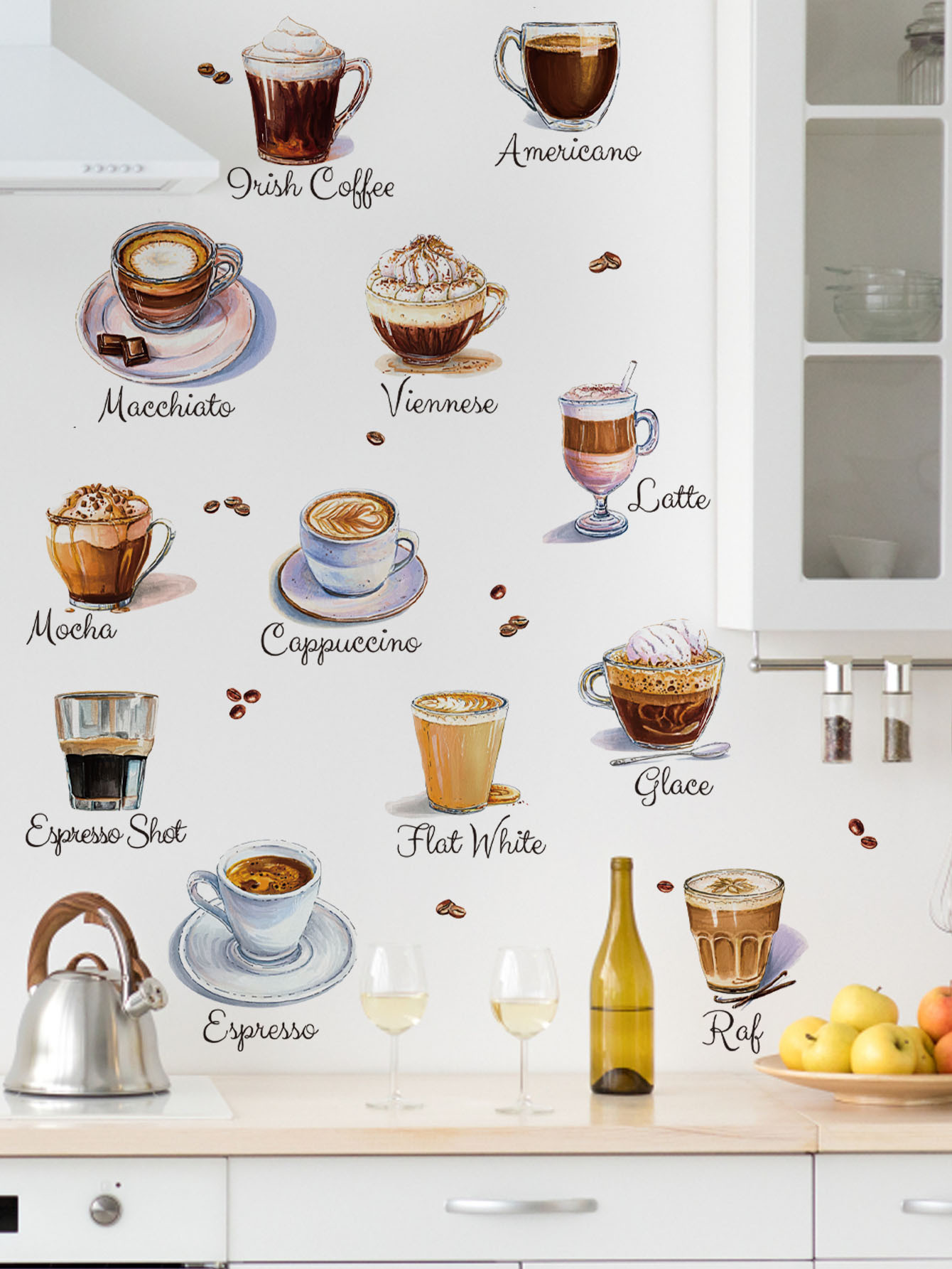 Наклейки на стену в виде кофей – обзор и цена Pvc Panel Background